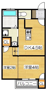 【コンフォール石坂の間取り】