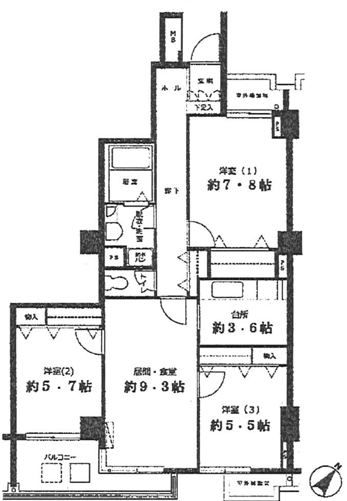 【オーロヴェルデ田園調布の間取り】