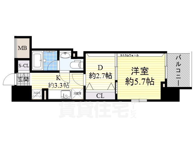 名古屋市東区泉のマンションの間取り