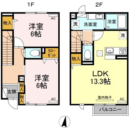 多摩川ガーデンテラス　A棟の間取り