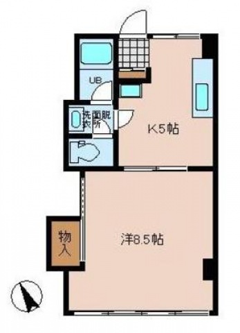 広島市西区観音本町のマンションの間取り