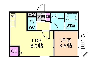 REGIES姫島Iの間取り