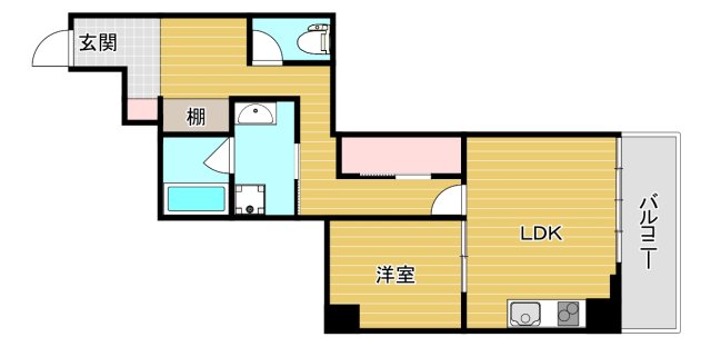 【リブウッド大阪城の間取り】