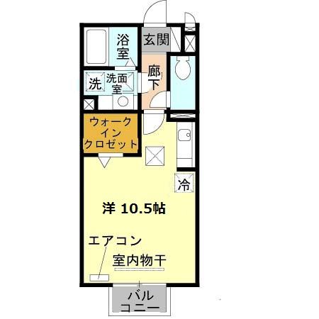 和歌山市布引のアパートの間取り