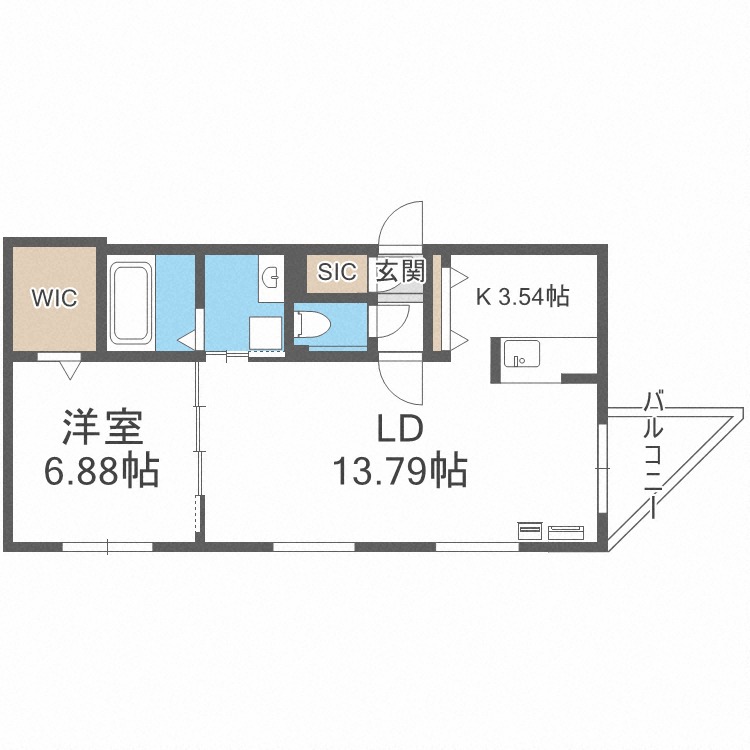 シャトーライフ中島公園１の間取り