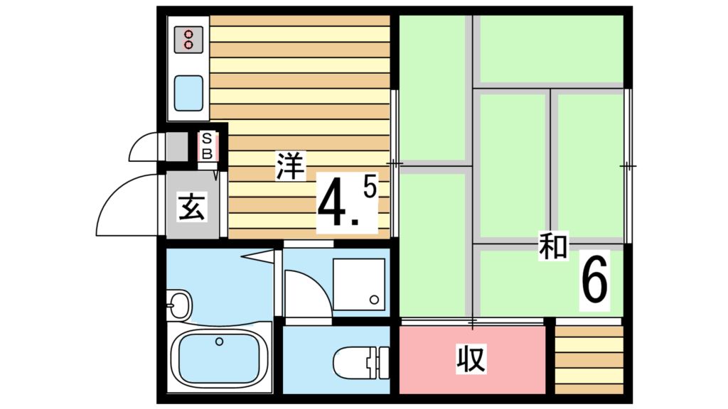 TハイツーIの間取り