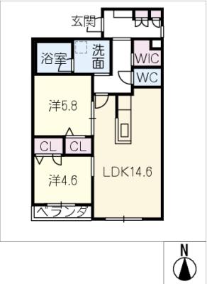 【シャーメゾンロジュエール桑名駅西の間取り】