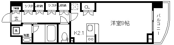 ベラジオ五条堀川の間取り