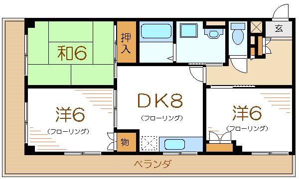 江戸川区江戸川のマンションの間取り