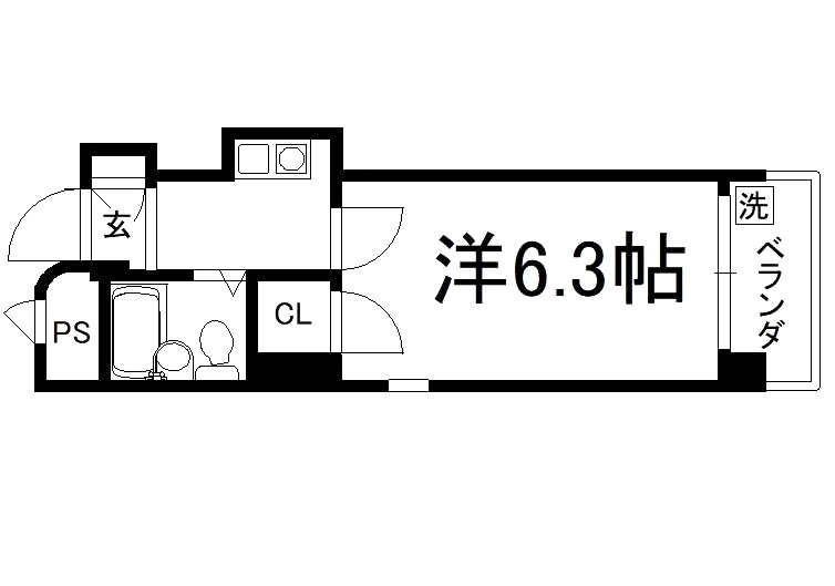 プラザ出水通の間取り