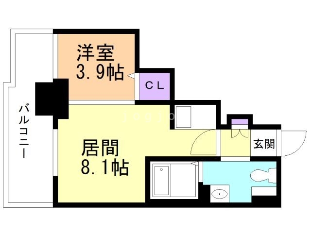 札幌市中央区北四条東のマンションの間取り