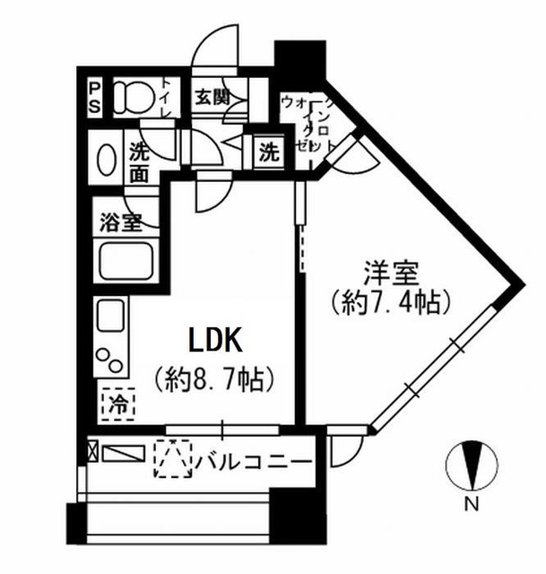 レジディア市ヶ谷の間取り