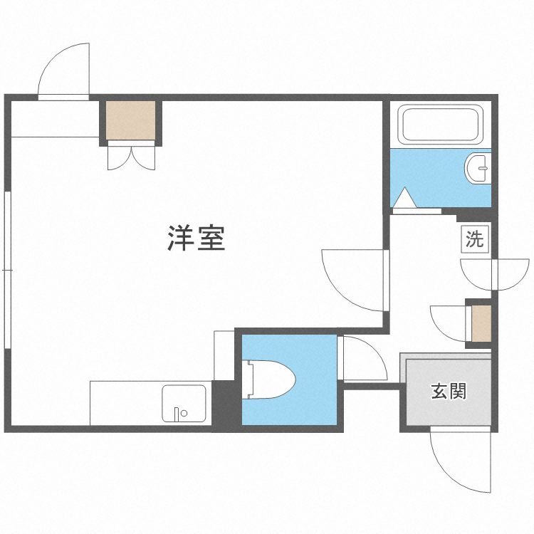 札幌市北区北三十七条西のマンションの間取り