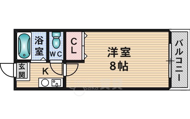 茨木市宮元町のマンションの間取り