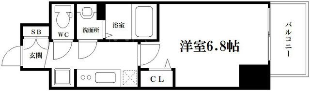 【大阪市西区九条のマンションの間取り】