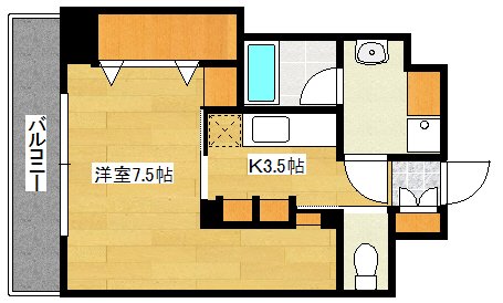 広島市中区加古町のマンションの間取り