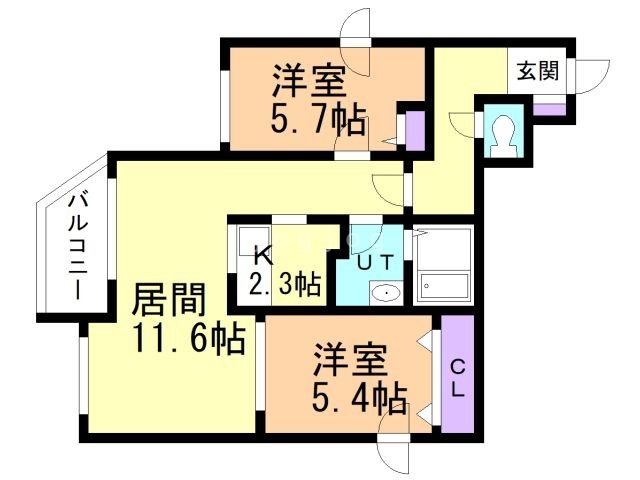 セントベル八軒の間取り