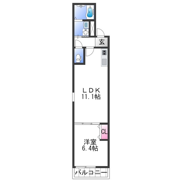 和歌山市黒田のアパートの間取り