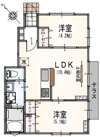 サンライズ狛江の間取り