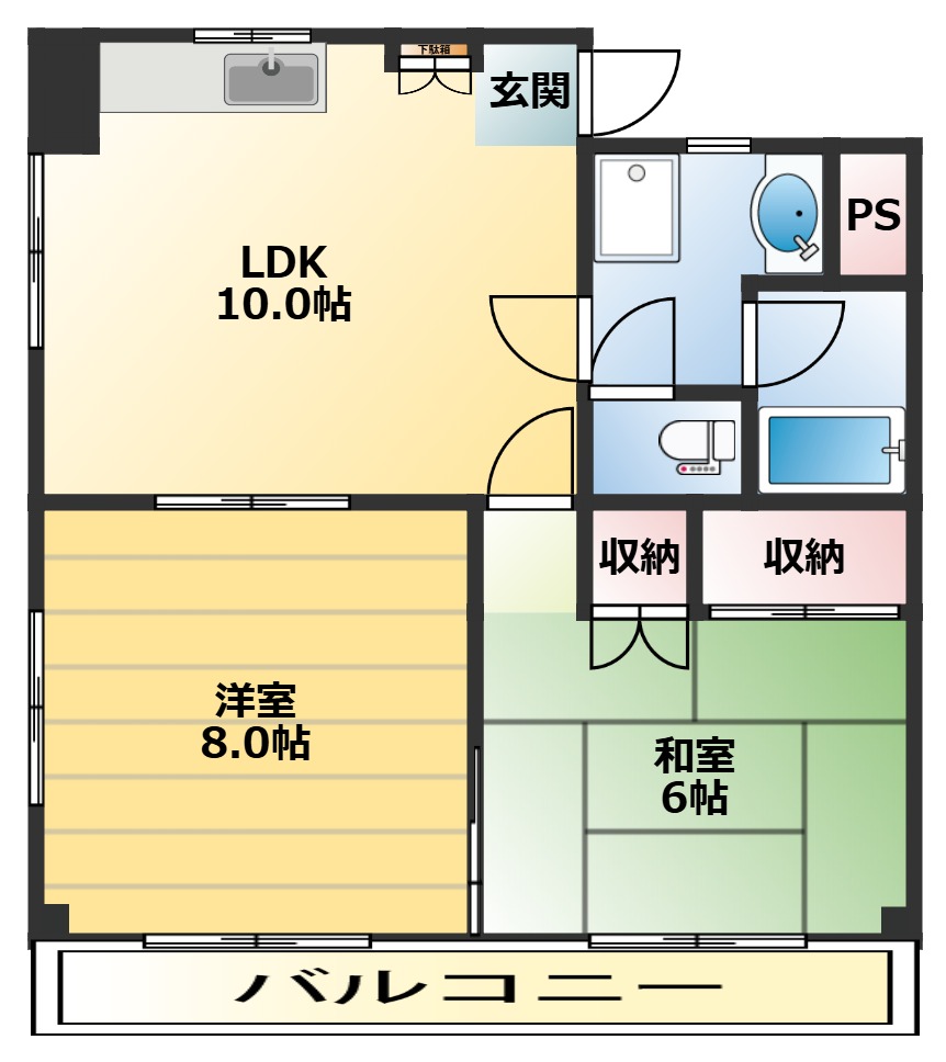 リヴァティ扇の間取り