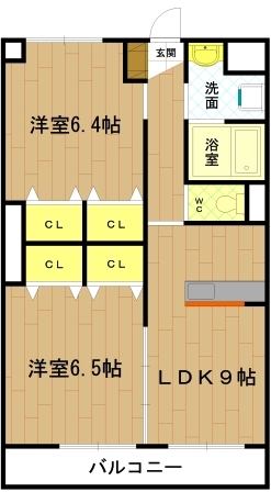 伊勢市竹ケ鼻町のマンションの間取り