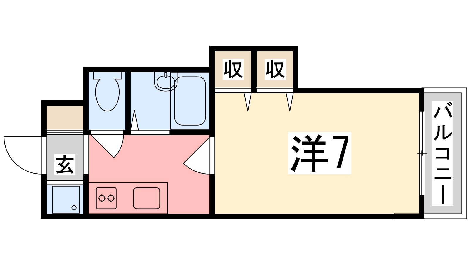 姫路市梅ケ枝町のマンションの間取り