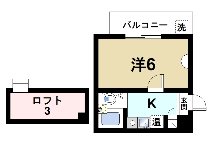 大和郡山市小泉町のアパートの間取り