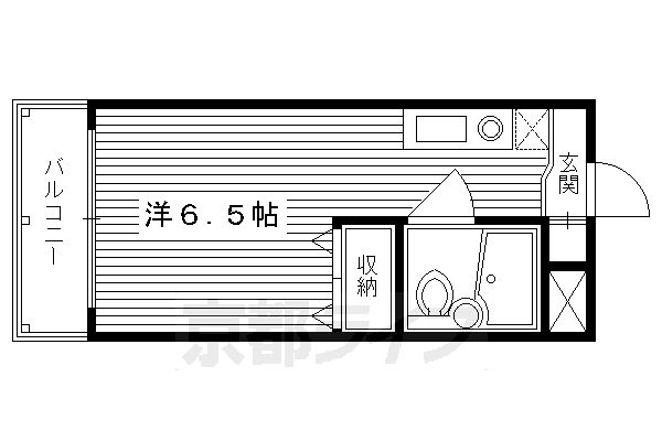 京都市右京区西院西高田町のマンションの間取り