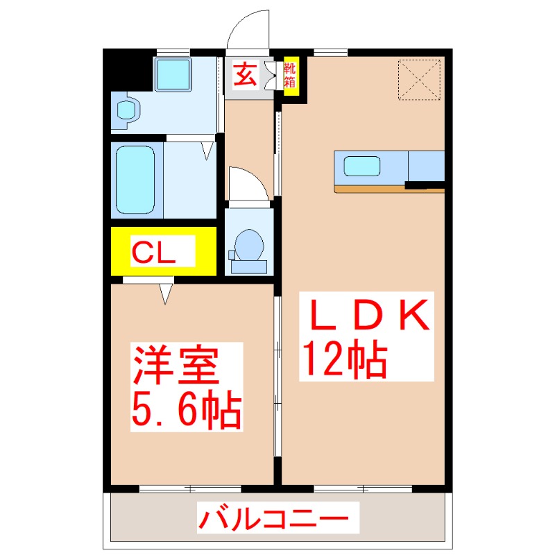 アーネスト横手前の間取り