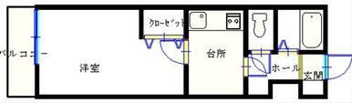 鹿児島市清水町のマンションの間取り