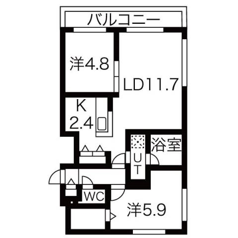 ブランシャール環状通東の間取り