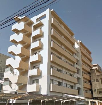 岡山市北区南中央町のマンションの建物外観