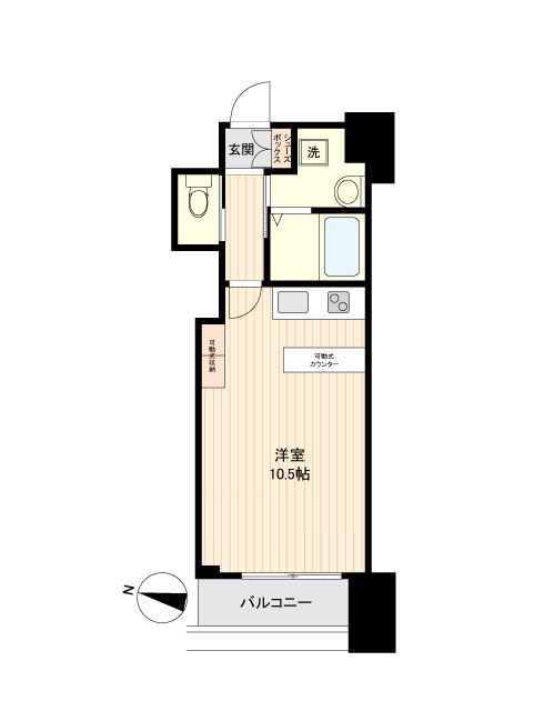 仙台市青葉区立町のマンションの間取り