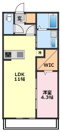 柏市東のアパートの間取り