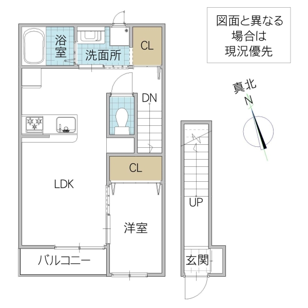 レーガベーネ河和田 Bの間取り