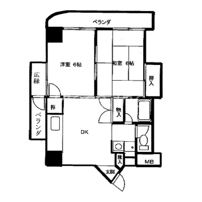 大阪市北区同心のマンションの間取り