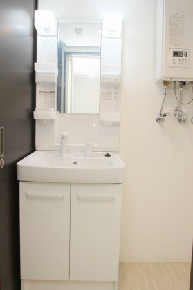 洗面設備　シャワードレッサー付きです。