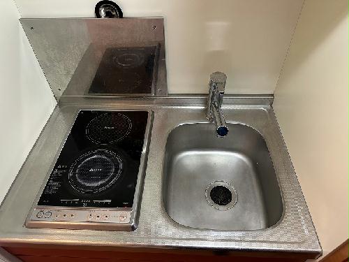キッチン　混合水栓設置済みです
