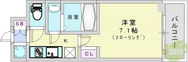 S-RESIDENCE天満Gracisの間取り写真