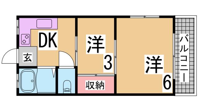 地下鉄西神・山手線 上沢駅 徒歩3分 4階建 築59年の間取り写真