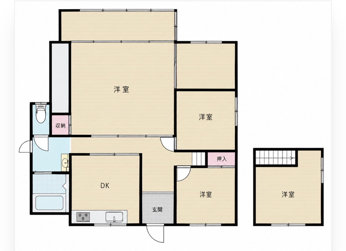 秋月戸建ての間取り写真