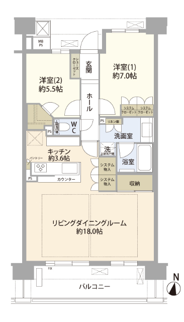 ザ・ライオンズ三郷中央 C棟の間取り写真