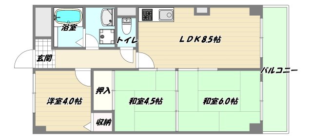 阪急京都線 崇禅寺駅 徒歩6分 6階建 築31年の間取り写真