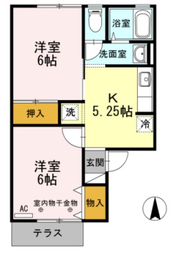 グレープハウスＣ棟の間取り