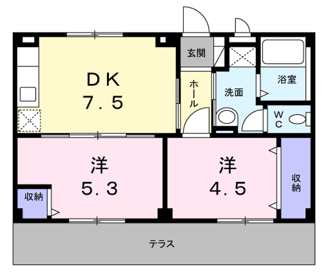 大竹市立戸のアパートの間取り