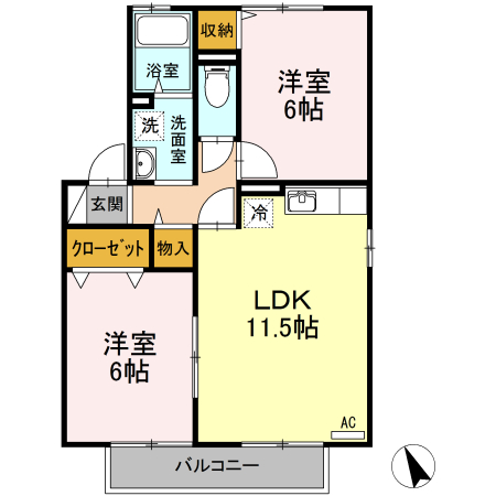 コンフォートＮの間取り