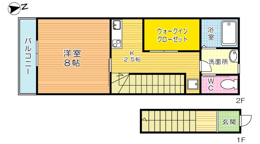 エクシヴ上富野の間取り