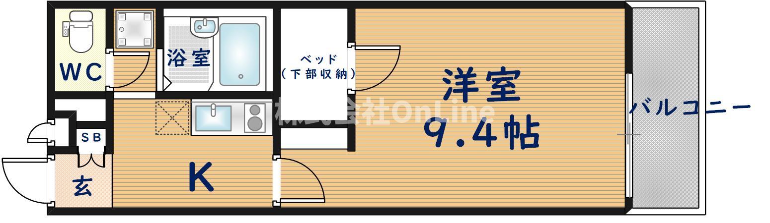 八尾市太子堂のマンションの間取り