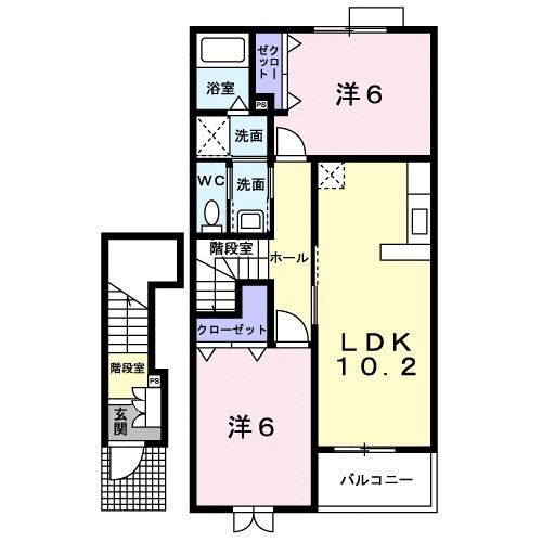 北蒲原郡聖籠町大字網代浜のアパートの間取り