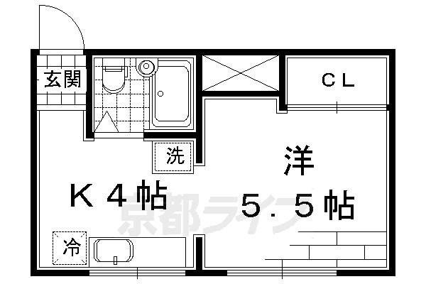 京都市伏見区深草西浦町８丁目のマンションの間取り